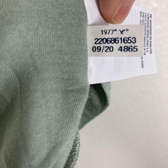 Y2K American Eagle Soft & Sexy Cami Tank Top Medium Green Lace Trim Twist Hem - Picture 7 of 13